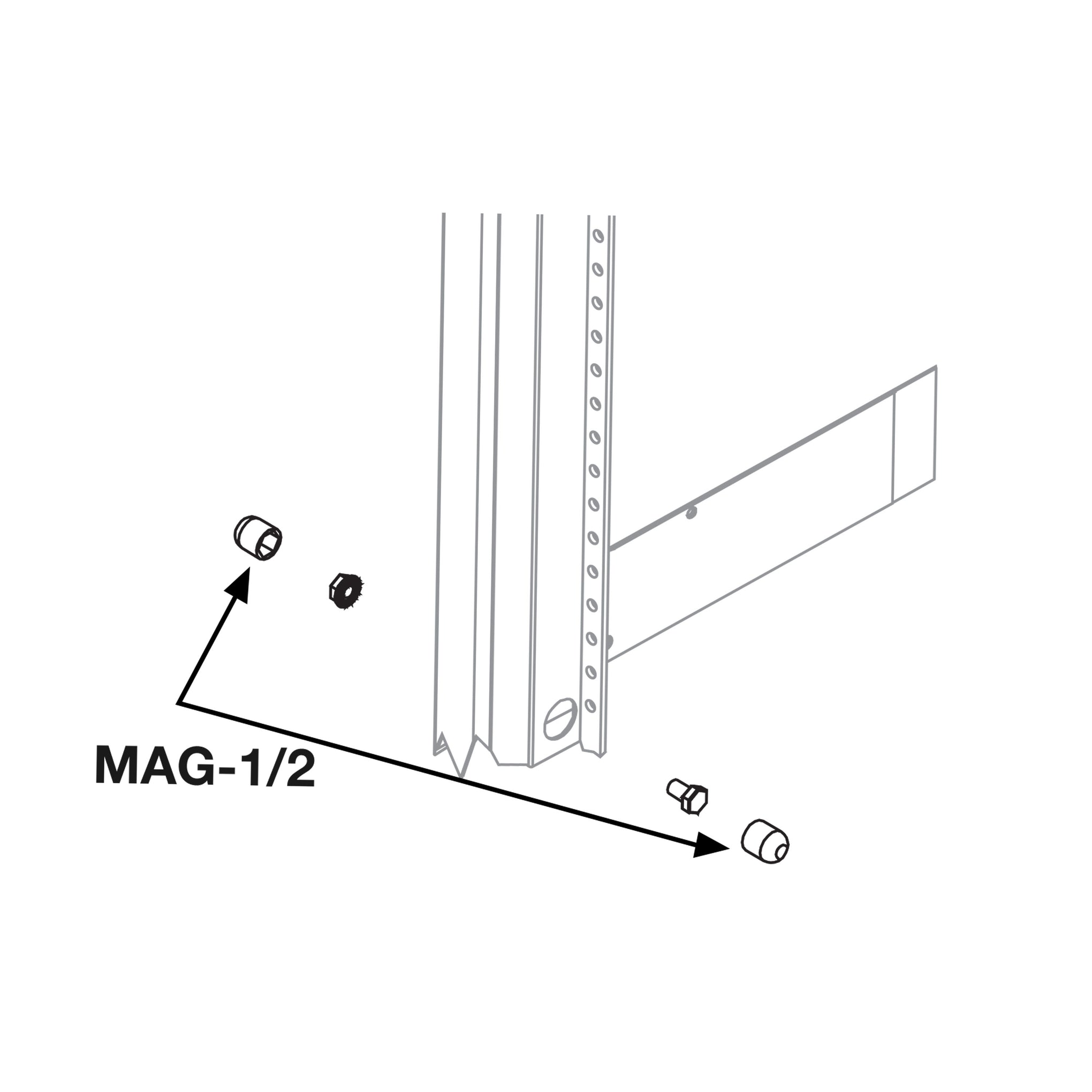 MAG-1-2 - Middle Atlantic - Magnetic Sockets 12 Inch