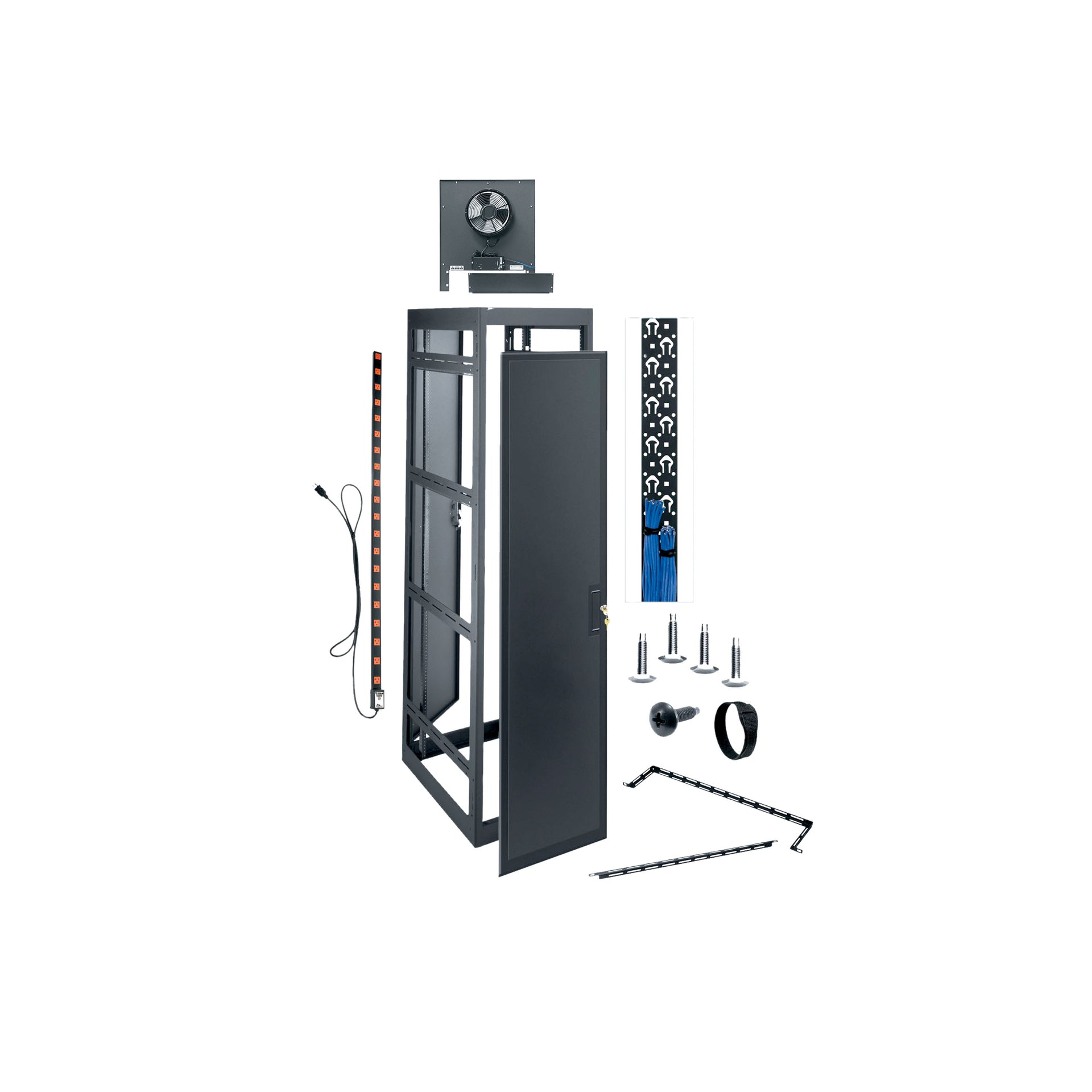 MRK-4431-AV - Middle Atlantic - 44 RU MRK Series 22 Inch Wide PreConfigured Rack 31 Inches Deep with Side Panel