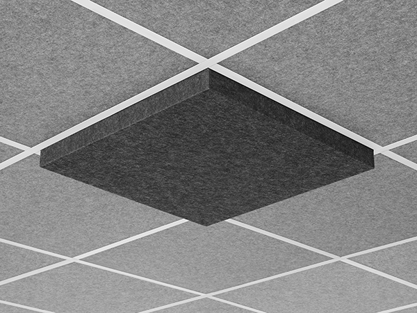 AUNV222DG1CHG - Middle Atlantic - Nivo Acoustic Ceiling Tile with 2 inch Drop Profile in Charcoal Gray 2 inch Drop 1516 Layin