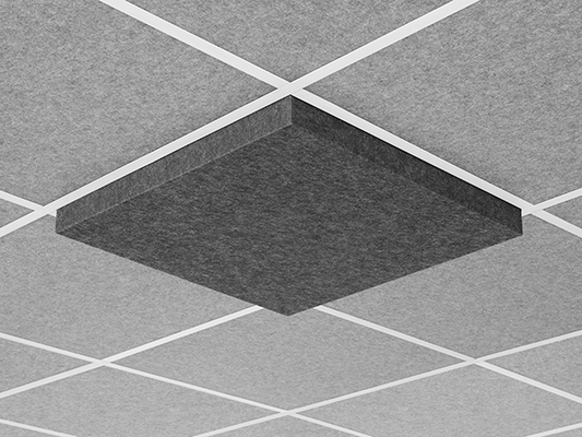 AUNV222DG1CHG - Middle Atlantic - Nivo Acoustic Ceiling Tile with 2 inch Drop Profile in Charcoal Gray 2 inch Drop 1516 Layin