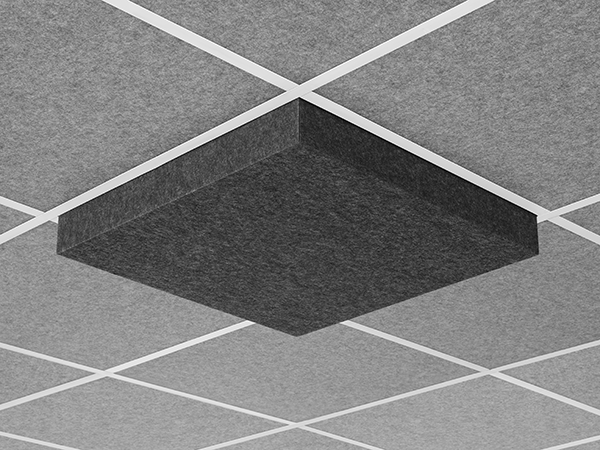 AUNV223DG2CHG - Middle Atlantic - Nivo Acoustic Ceiling Tile with 3 inch Drop Profile in Charcoal Gray 3 inch Drop 916 Layin