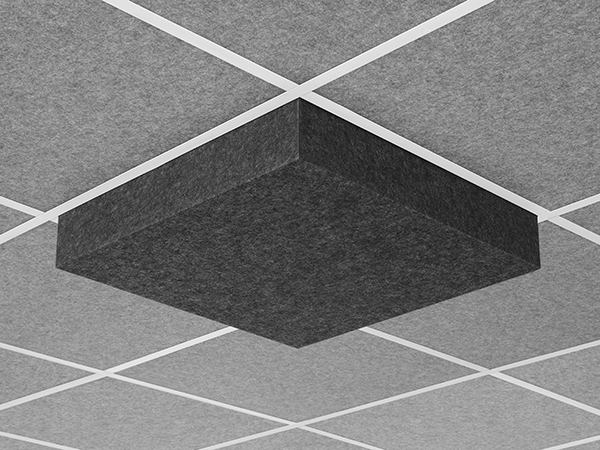 AUNV224DG1CHG - Middle Atlantic - Nivo Acoustic Ceiling Tile with 4 inch Drop Profile in Charcoal Gray 4 inch Drop 1516 Layin