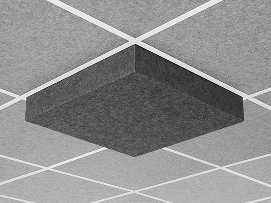 AUNV224DG1CHG - Middle Atlantic - Nivo Acoustic Ceiling Tile with 4 inch Drop Profile in Charcoal Gray 4 inch Drop 1516 Layin