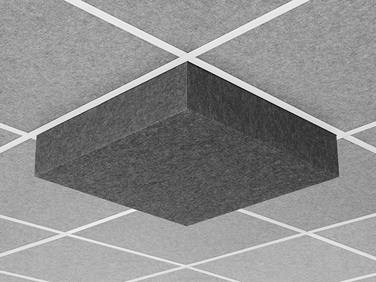 AUNV225DG2CHG - Middle Atlantic - Nivo Acoustic Ceiling Tile with 5 inch Drop Profile in Charcoal Gray 5 inch Drop 916 Layin
