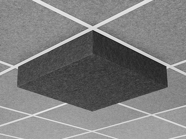 AUNV225DG1SLG - Middle Atlantic - Nivo Acoustic Ceiling Tile with 5 inch Drop Profile in Silver Gray 5 inch Drop 1516 Layin
