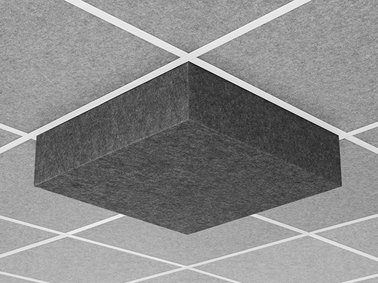 AUNV226DG1SLG - Middle Atlantic - Nivo Acoustic Ceiling Tile with 6 inch Drop Profile in Silver Gray 6 inch Drop 1516 Layin
