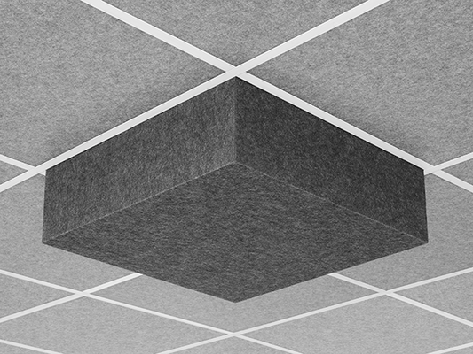 AUNV227DG1CHG - Middle Atlantic - Nivo Acoustic Ceiling Tile with 7 inch Drop Profile in Charcoal Gray 7 inch Drop 1516 Layin