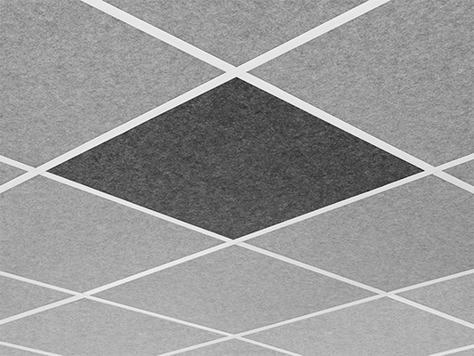 AUNV220DG2CHG - Middle Atlantic - Nivo Acoustic Ceiling Tile with Flush Profile in Charcoal Gray Flush 916 Layin