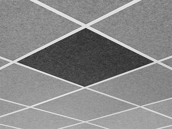 AUNV220DG1CHG - Middle Atlantic - Nivo Acoustic Ceiling Tile with Flush Profile in Charcoal Gray Flush 1516 Layin