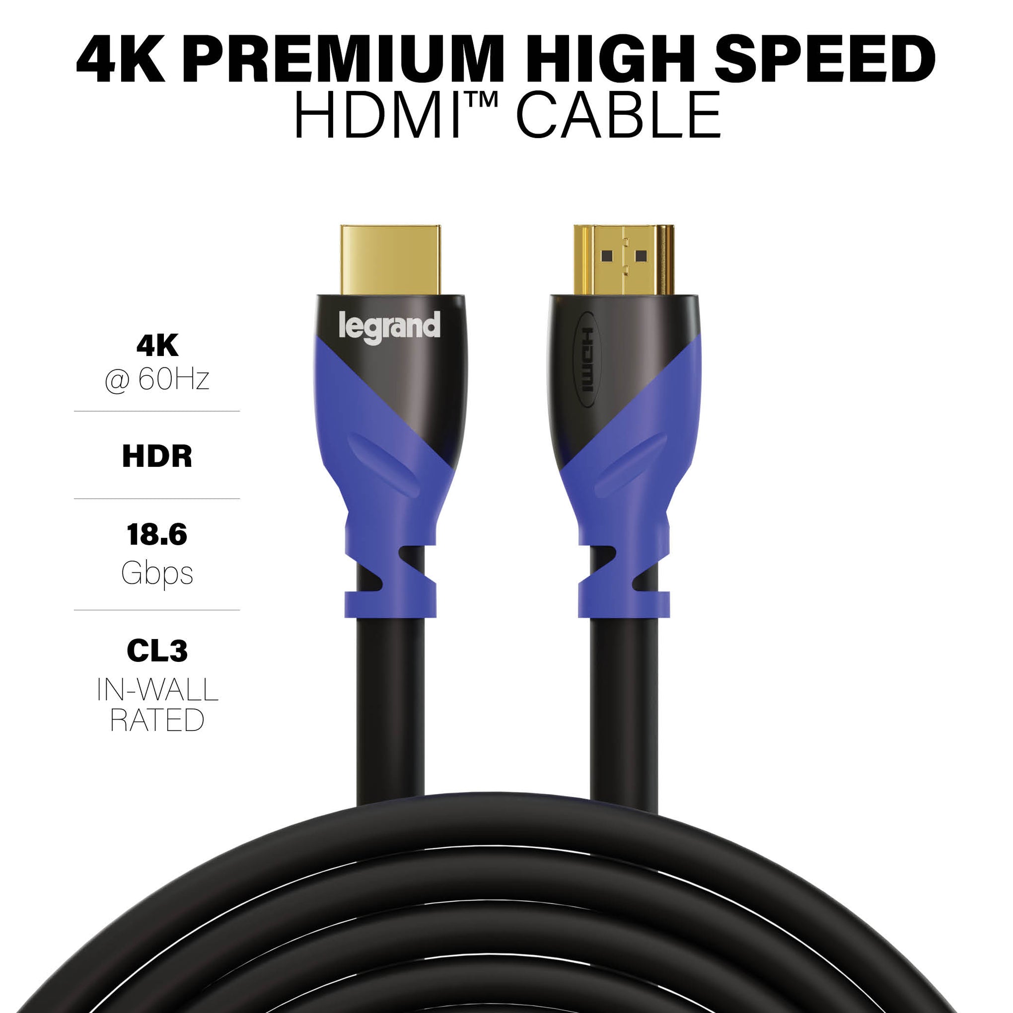 AC4K5MBK - On-Q - 4K Premium High Speed HDMI Cable 5meter