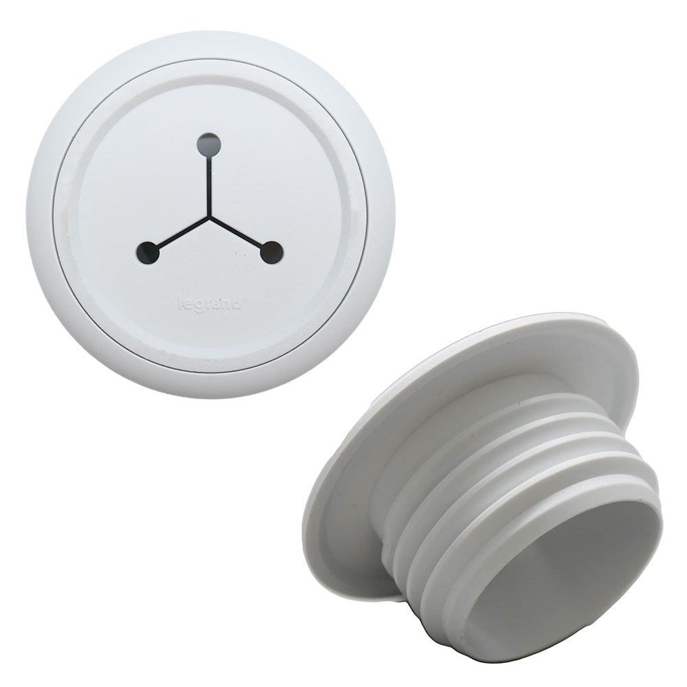 HT1015WH10PK - On-Q - Flexible Mini PassThrough Grommet 10 Pack