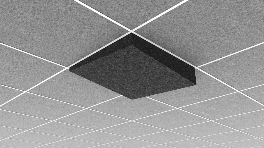 Ori® Acoustic Ceiling Tile in Silver Gray, Dynamic Slope 1, 9/16" Layin
