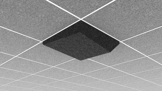 AUO22DS2G2CHG - Middle Atlantic - Ori Acoustic Ceiling Tile in Charcoal Gray Dynamic Slope 2 916 Layin