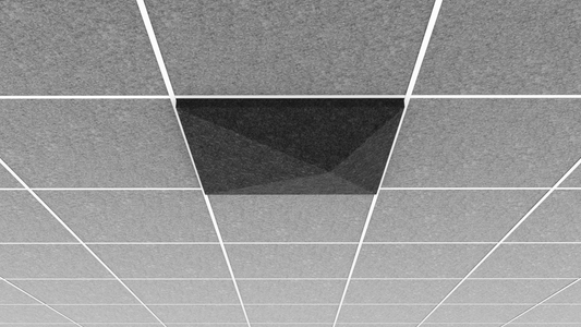 AUO22PK1G1CHG - Middle Atlantic - Ori Acoustic Ceiling Tile in Charcoal Gray Peak 1 1516 Layin