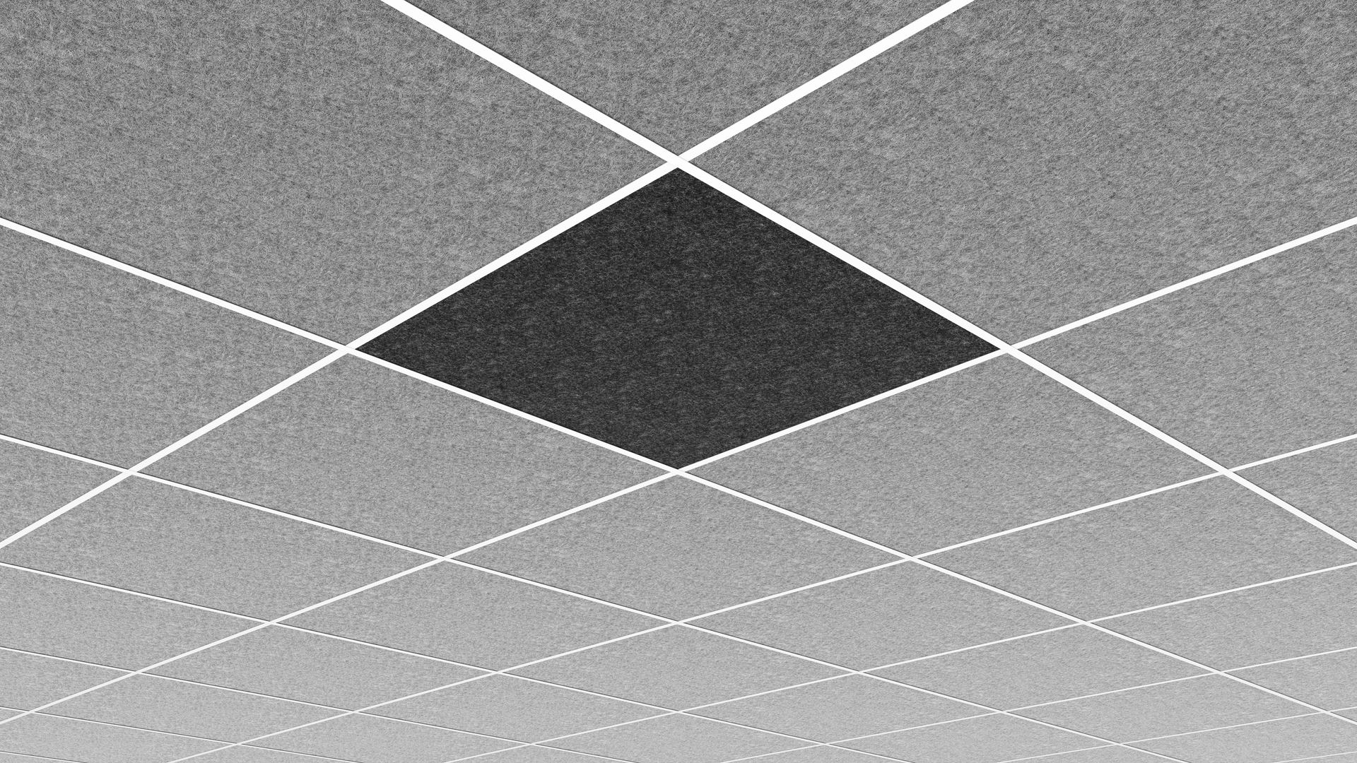 AUO22PLNG1CHG - Middle Atlantic - Ori Acoustic Ceiling Tile in Charcoal Gray Plain Profile 1516 Layin