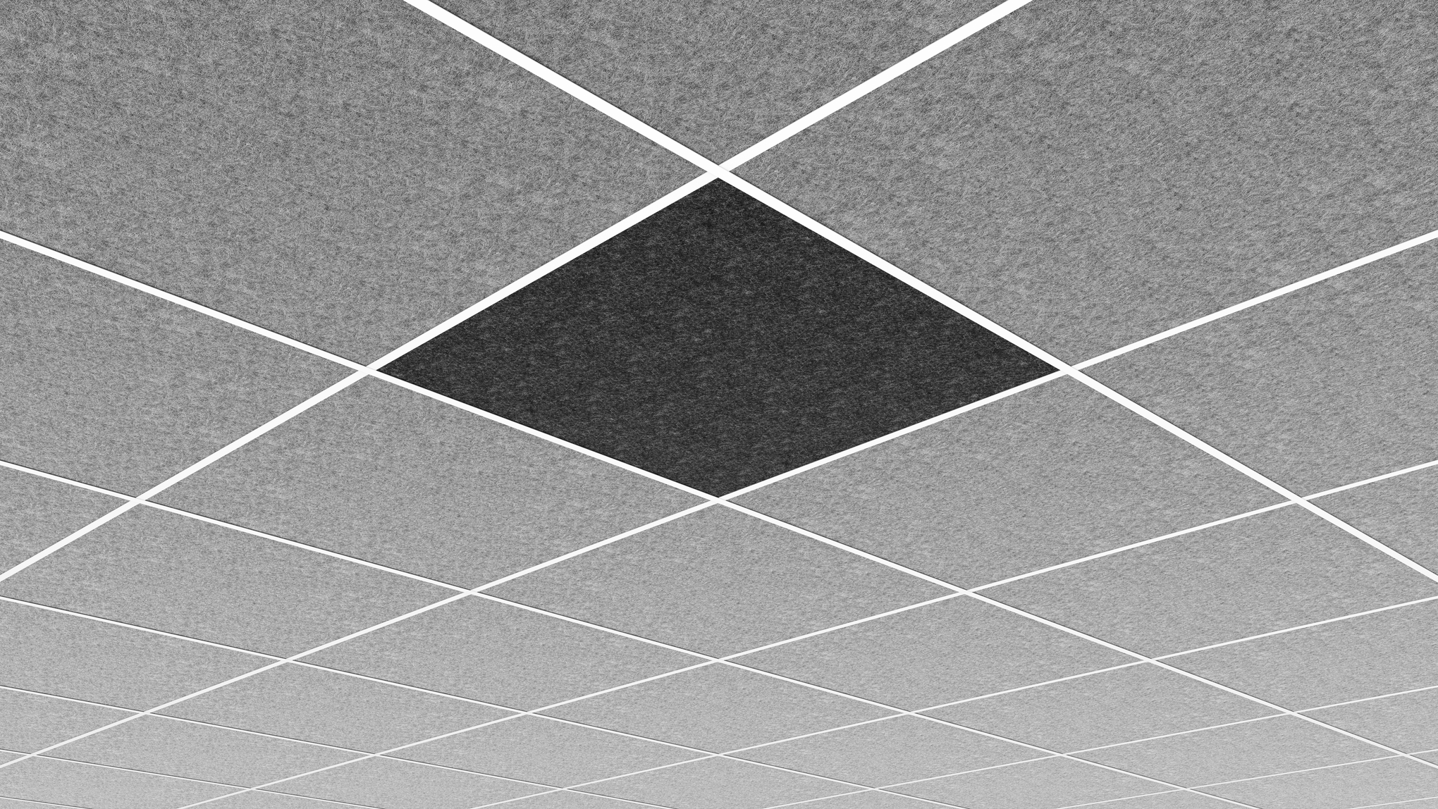 AUO22PLNG1CHG - Middle Atlantic - Ori Acoustic Ceiling Tile in Charcoal Gray Plain Profile 1516 Layin