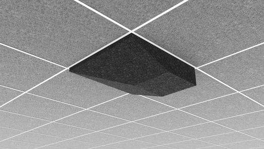 AUO22PT2G2CHG - Middle Atlantic - Ori Acoustic Ceiling Tile in Charcoal Gray Plateau 2 916 Layin