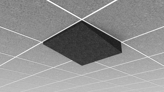 AUO22SS1G2CHG - Middle Atlantic - Ori Acoustic Ceiling Tile in Charcoal Gray Simple Slope 1 916 Layin