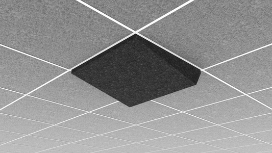 AUO22SS2G1SLG - Middle Atlantic - Ori Acoustic Ceiling Tile in Silver Gray Simple Slope 2 1516 Layin