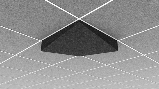 AUO22VY1G1SLG - Middle Atlantic - Ori Acoustic Ceiling Tile in Silver Gray Valley 1 1516 Layin
