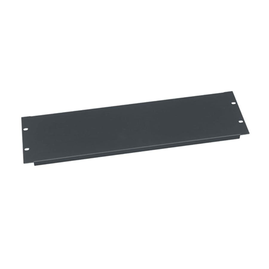 3 RU Flanged Blank Rack Panel, Aluminum