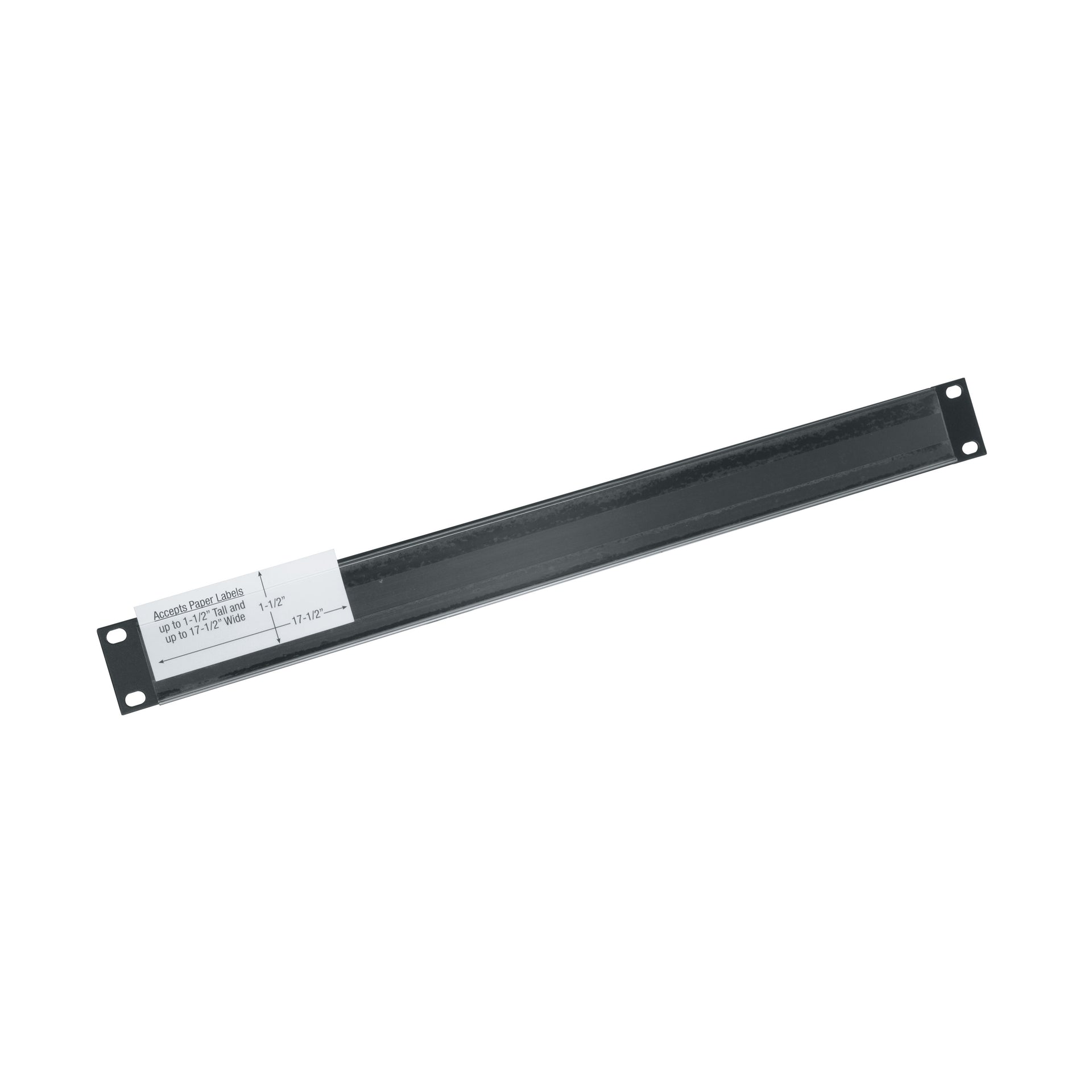 PBL1-ID - Middle Atlantic - 1 RU Flanged Blank Rack Panel Aluminum with ID Strip
