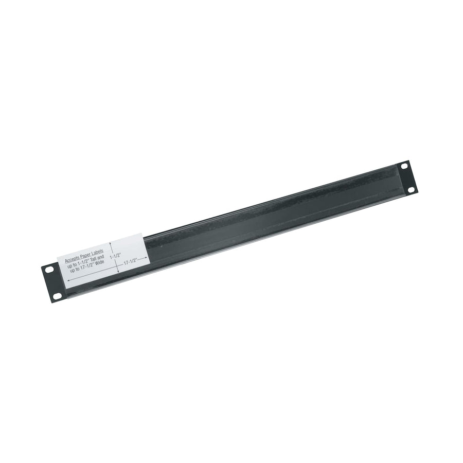 1 RU Flanged Blank Rack Panel, Aluminum with ID Strip