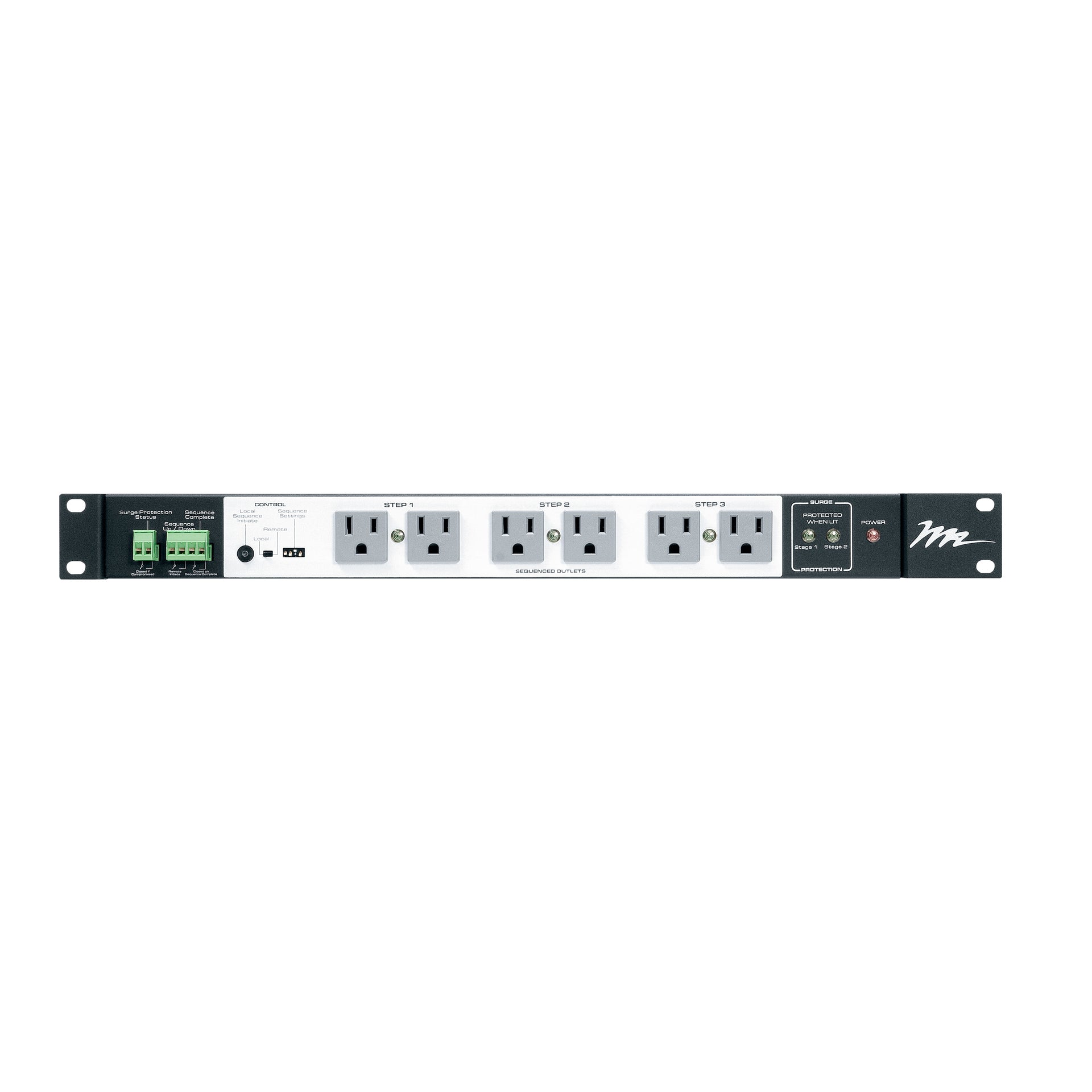 PDS-1615R - Middle Atlantic - MultiMount Rackmount Power 16 Outlet 15A 3Step Sequencing