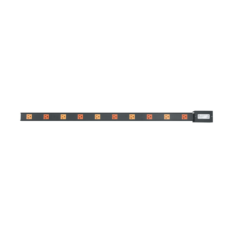 Select Series PDT Low Profile Vertical Power Strip with Dual Circuit, 10 Outlet, 20A Hardwired