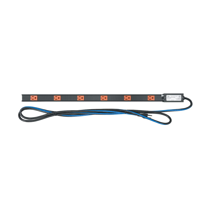PDT Low Profile Vertical Power Strip, 6 Outlet, 15A
