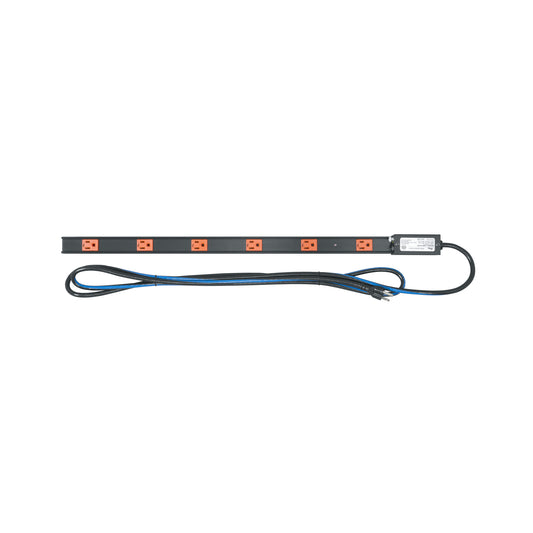 PDT-615C - Middle Atlantic - PDT Low Profile Vertical Power Strip 6 Outlet 15A Basic Surge