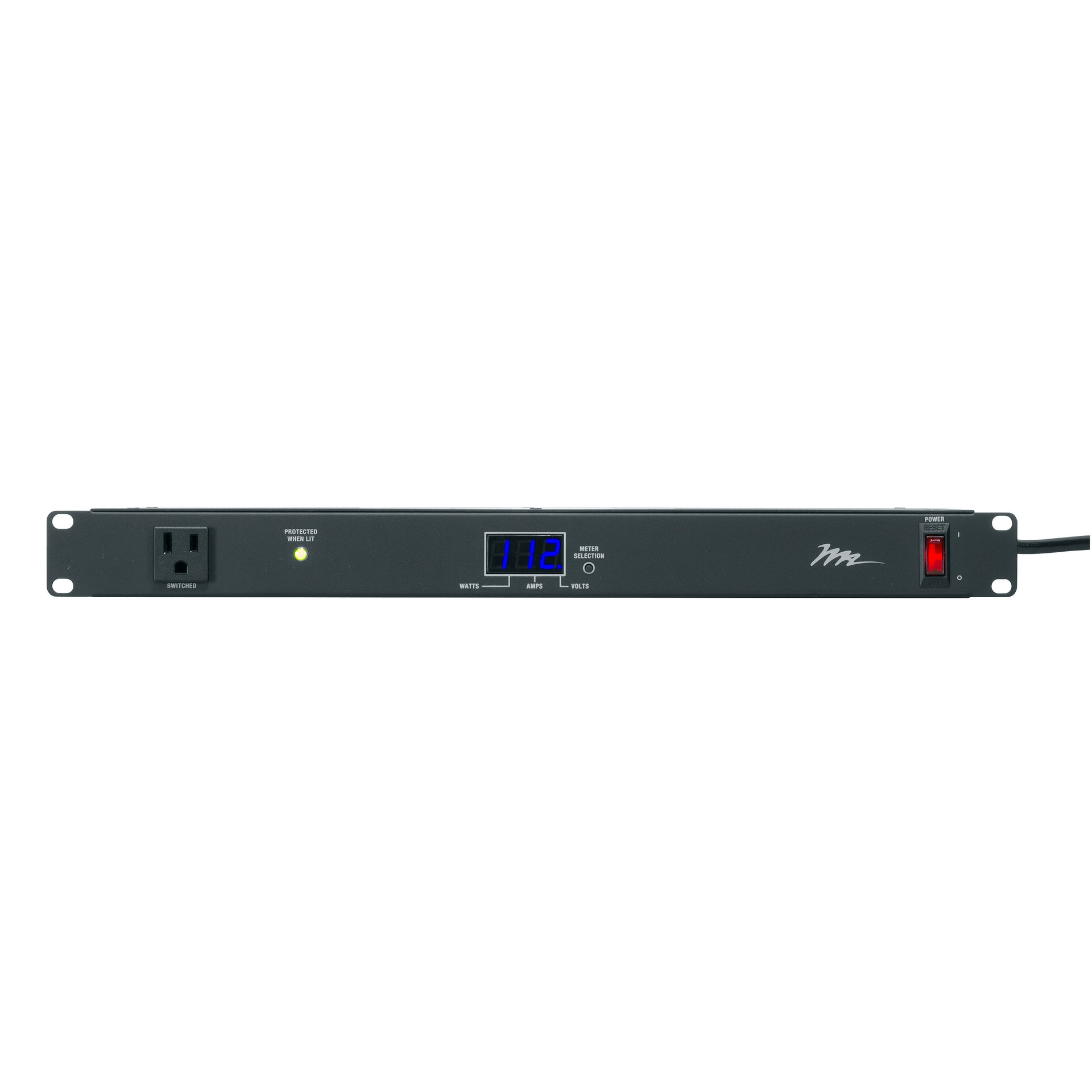 PWR-9-RPM - Middle Atlantic - Horizontal Power Distribution 9 Outlet 15 Amp with Local Meter
