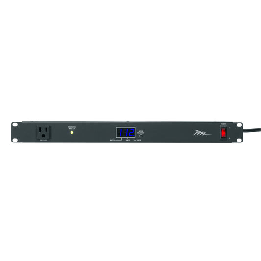 PWR-9-RPM - Middle Atlantic - Horizontal Power Distribution 9 Outlet 15 Amp with Local Meter