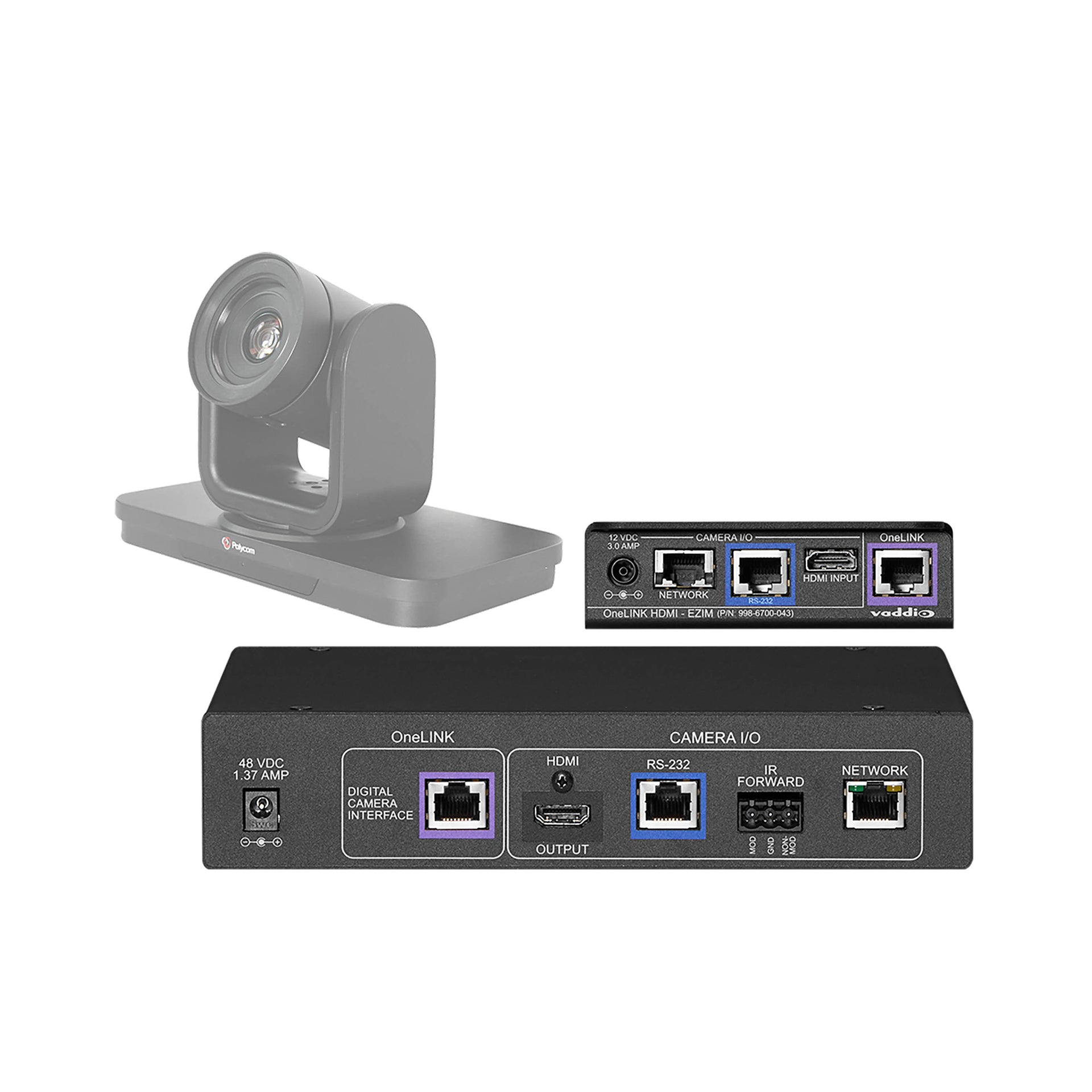 999-9520-000 - Vaddio - Polycom Codec Kit for OneLINK HDMI to EagleEye IV Camera