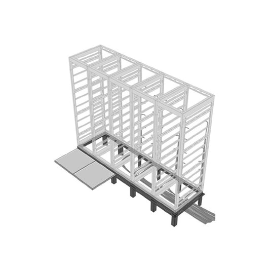 RIB-2-SNE30-48 - Middle Atlantic - 2 Bay Riser Base for 48 Inch Deep for SNE Racks 30 Inches Wide Racks