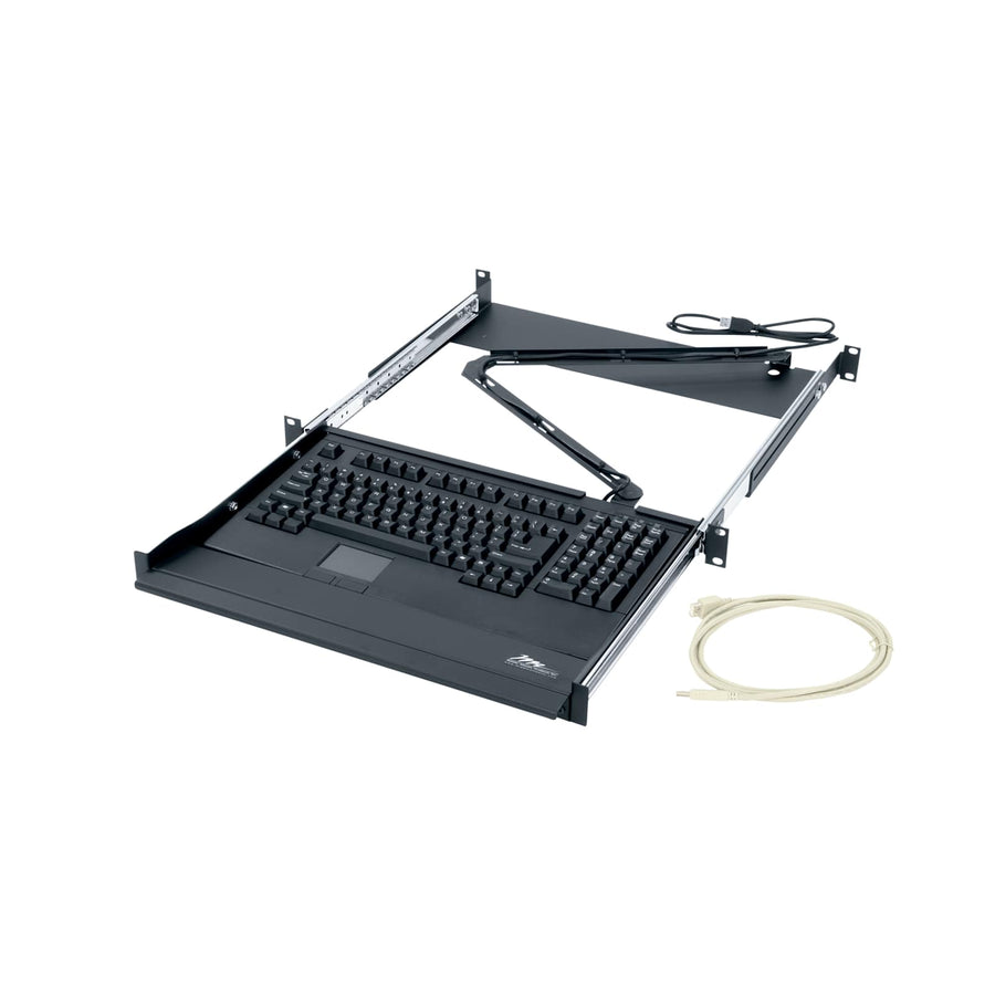 1 RU Keyboard Sliding Shelf with Computer Keyboard