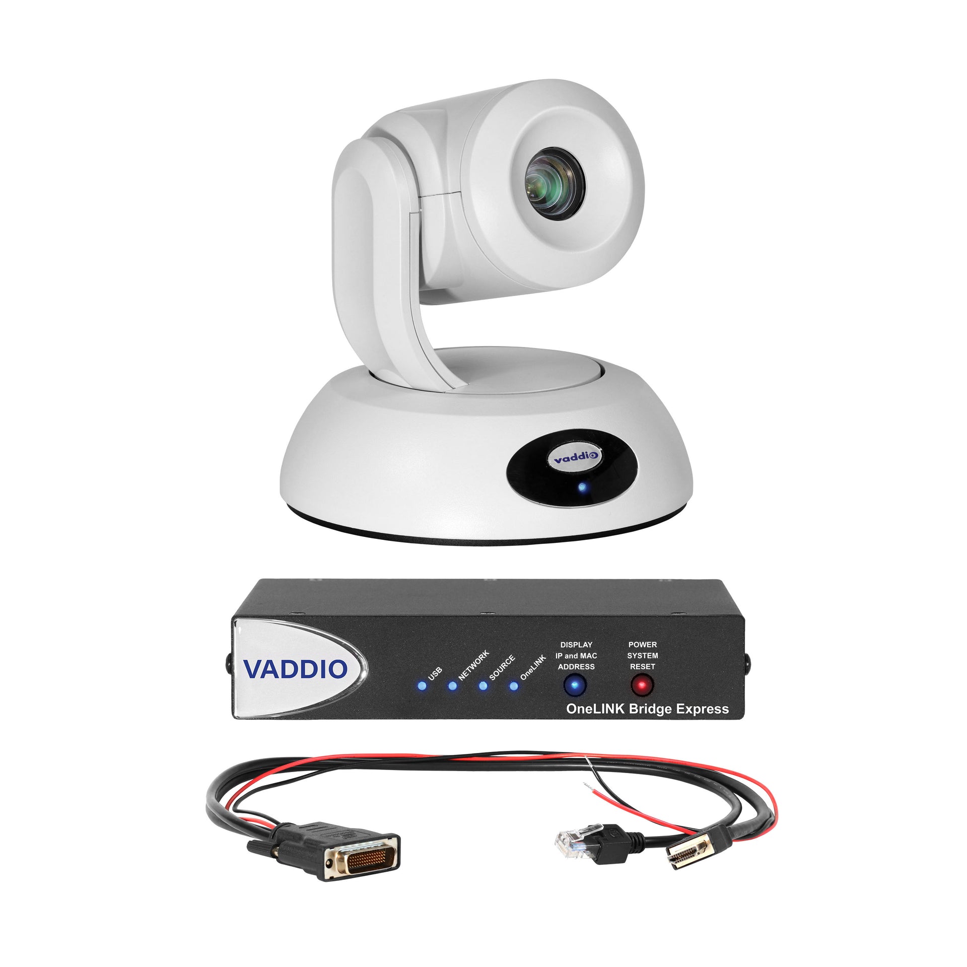 999-96450-570W - Vaddio - RoboSHOT 12E HDBT OneLINK Bridge Express System for Polycom Codecs