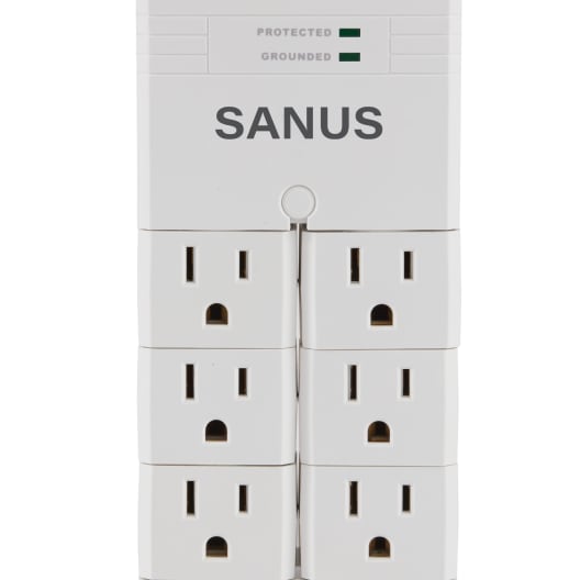 SA-OWSP60-W1 - Sanus - OnWall Surge Protector with 6 rotating outlets