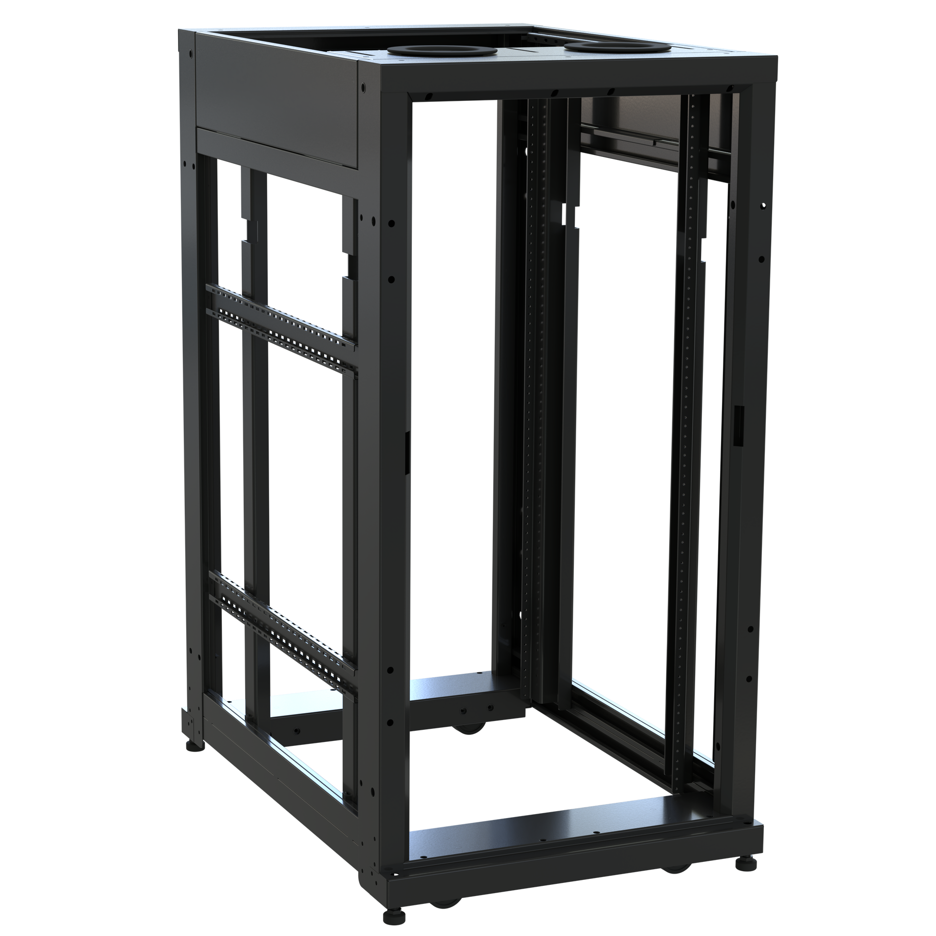 SNE24F-2436 - Middle Atlantic - 24 RU SNE Series Rack Frame 36 Inches Deep 24 Inches Wide with 1032 Rackrail