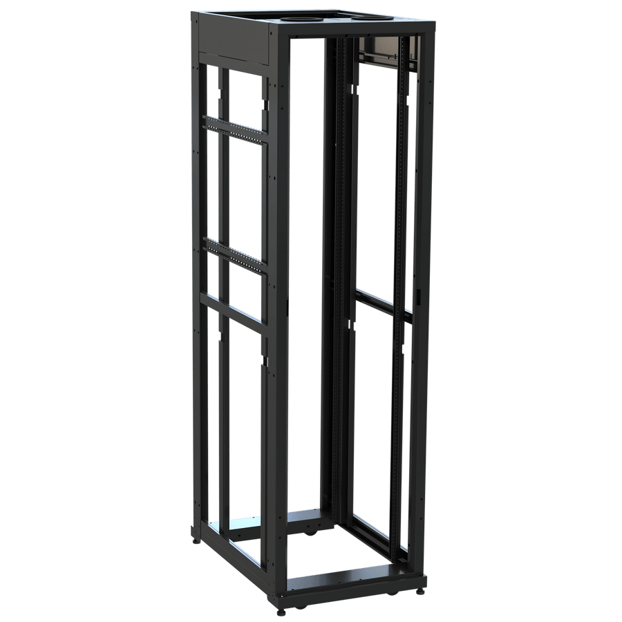 45 RU SNE Series Rack Frame, 36 Inches Deep, 24 Inches Wide with 10-32 Rackrail