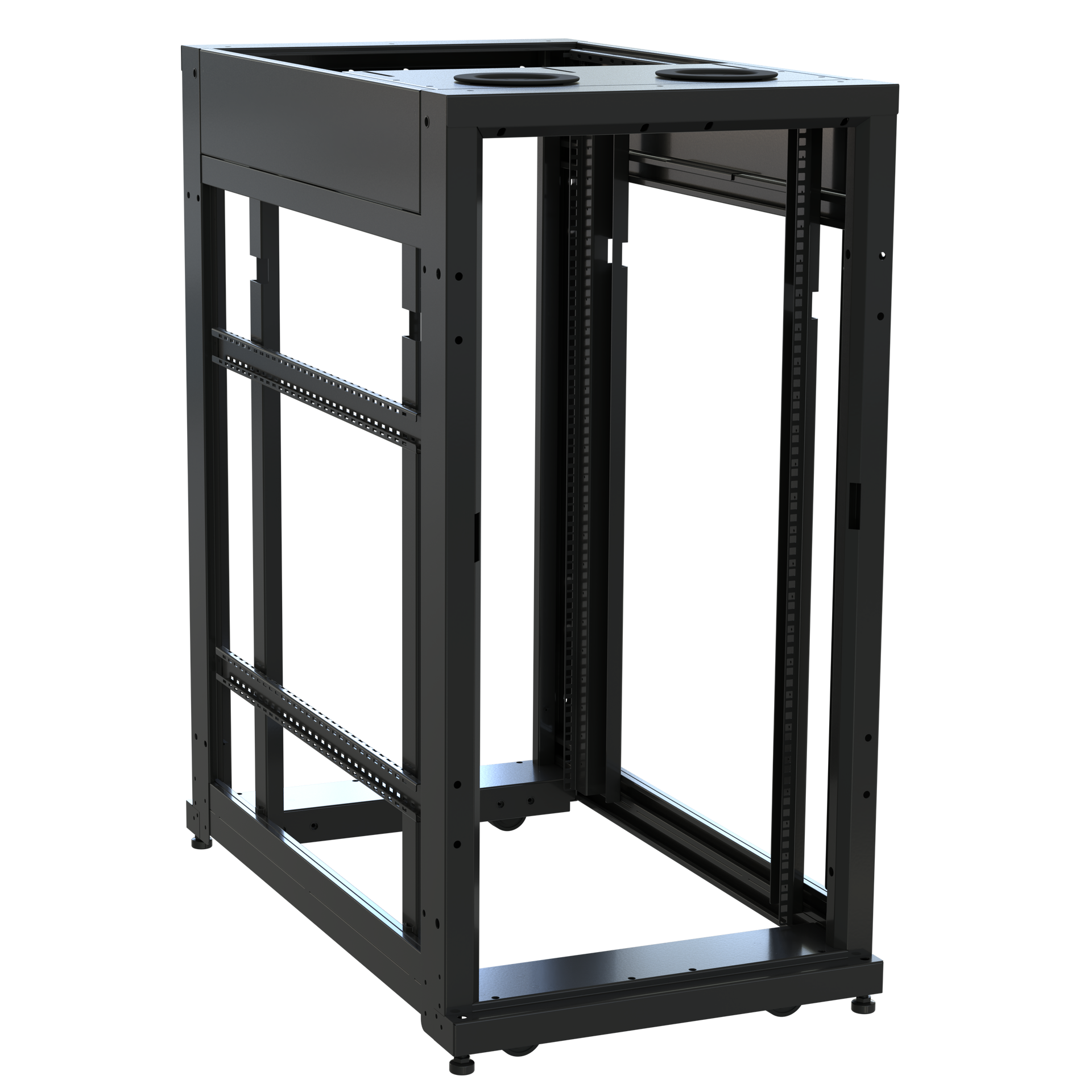 SNE24F-CN-2442 - Middle Atlantic - 24 RU SNE Series Rack Frame 42 Inches Deep 24 Inches Wide with Cage Nut Rackrail