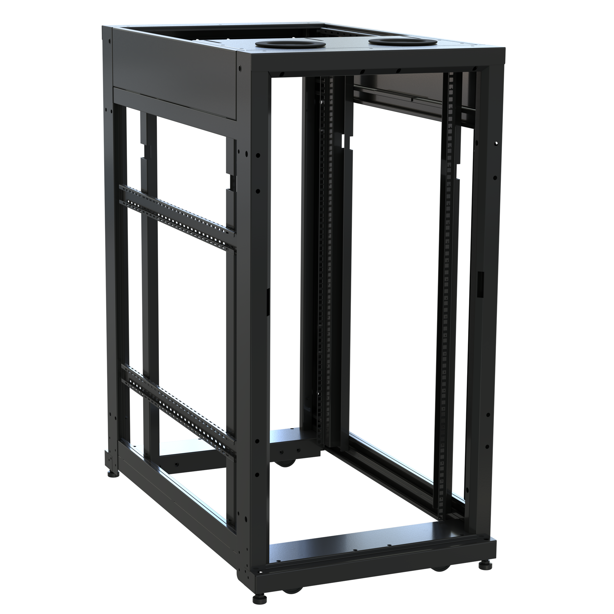 SNE24F-CN-2442 - Middle Atlantic - 24 RU SNE Series Rack Frame 42 Inches Deep 24 Inches Wide with Cage Nut Rackrail