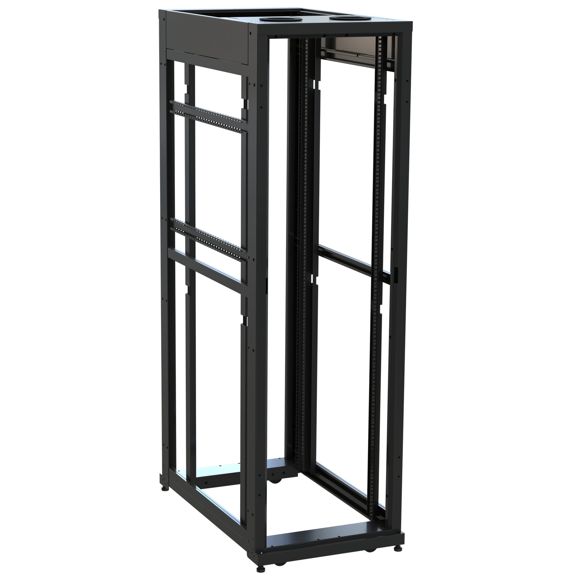 SNE24F-CN-4242 - Middle Atlantic - 42 RU SNE Series Rack Frame 42 Inches Deep 24 Inches Wide with Cage Nut Rackrail