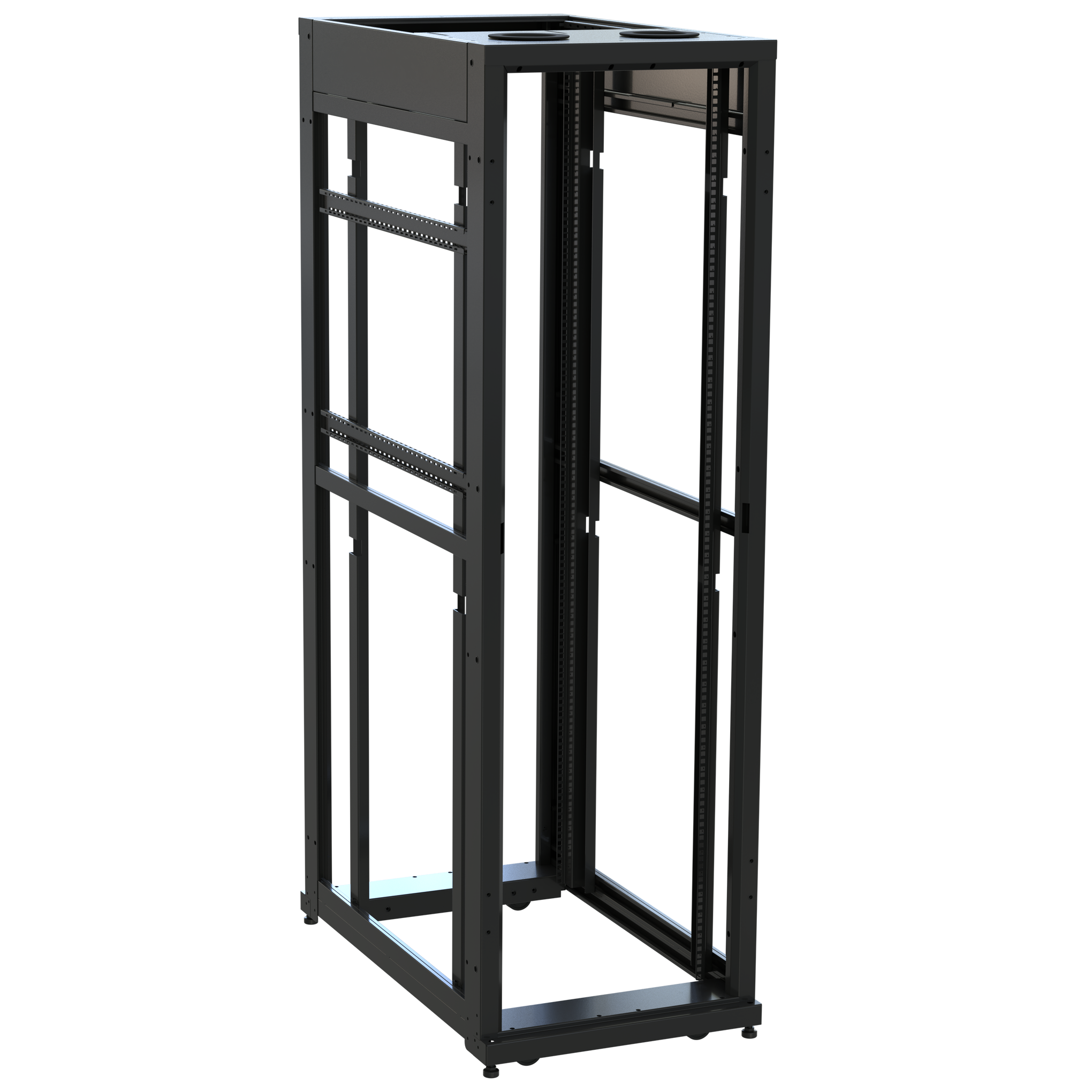SNE24F-CN-4242 - Middle Atlantic - 42 RU SNE Series Rack Frame 42 Inches Deep 24 Inches Wide with Cage Nut Rackrail