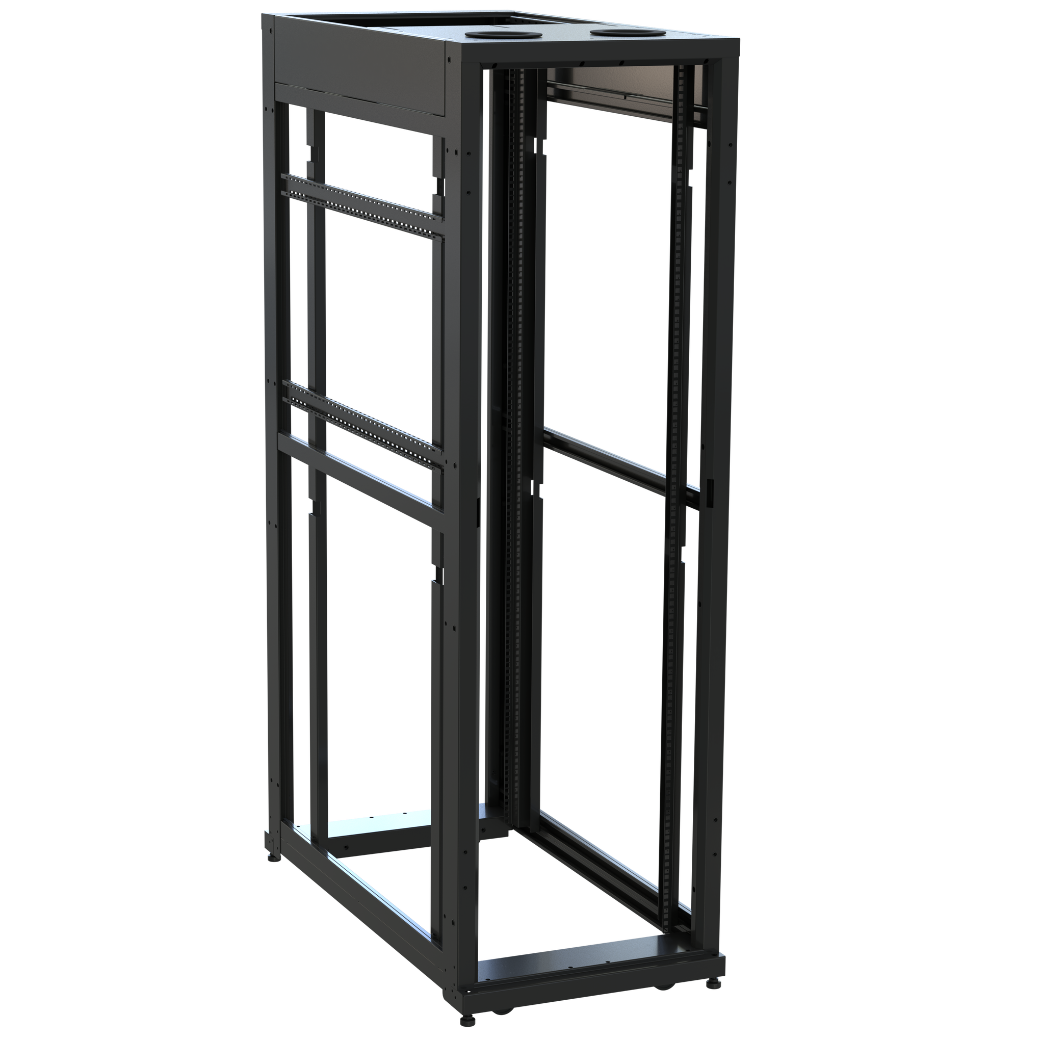 SNE24F-CN-4248 - Middle Atlantic - 42 RU SNE Series Rack Frame 48 Inches Deep 24 Inches Wide with Cage Nut Rackrail