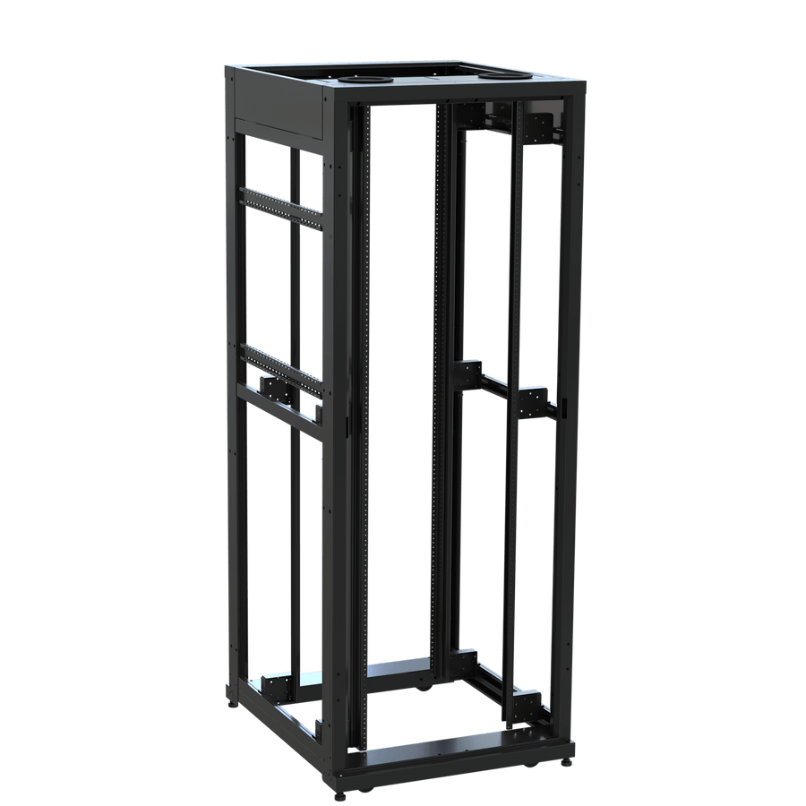 42 RU SNE Series Rack Frame, 36 Inches Deep, 30 Inches Wide with 10-32 Rackrail