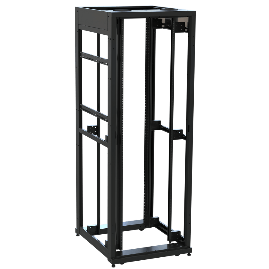 45 RU SNE Series Rack Frame, 36 Inches Deep, 30 Inches Wide with 10-32 Rackrail
