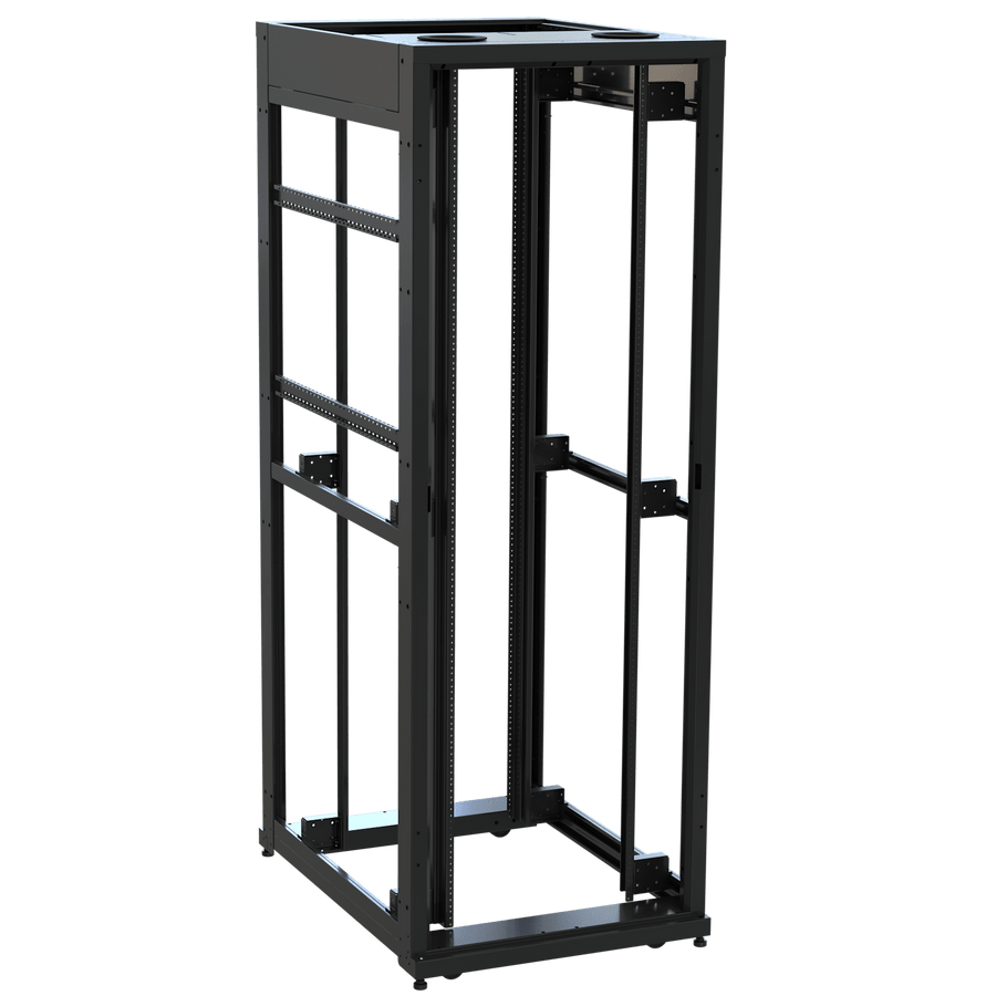 45 RU SNE Series Rack Frame, 42 Inches Deep, 30 Inches Wide with 10-32 Rackrail