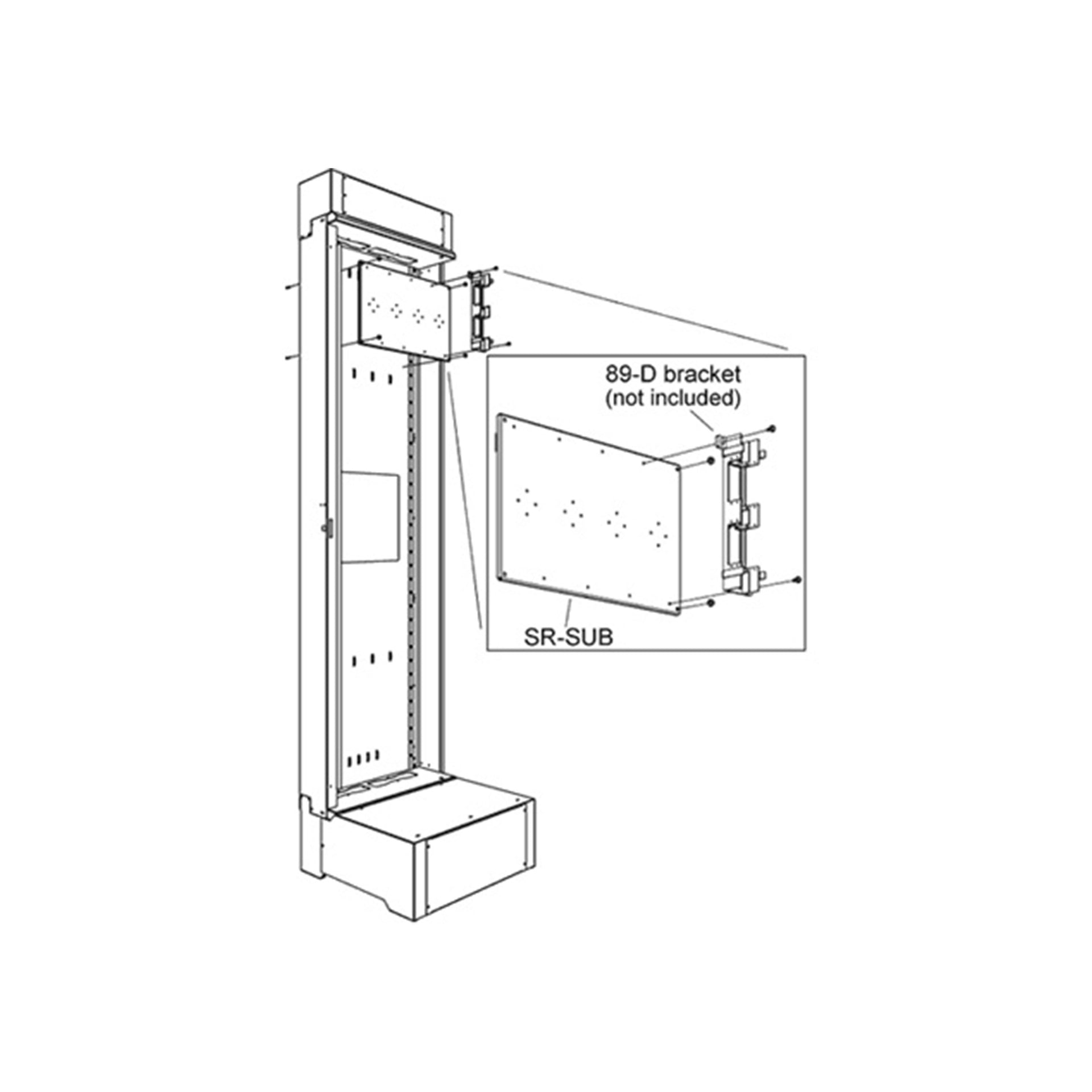 SR-SUB - Middle Atlantic - Subplate Mounting Kit for SR Series