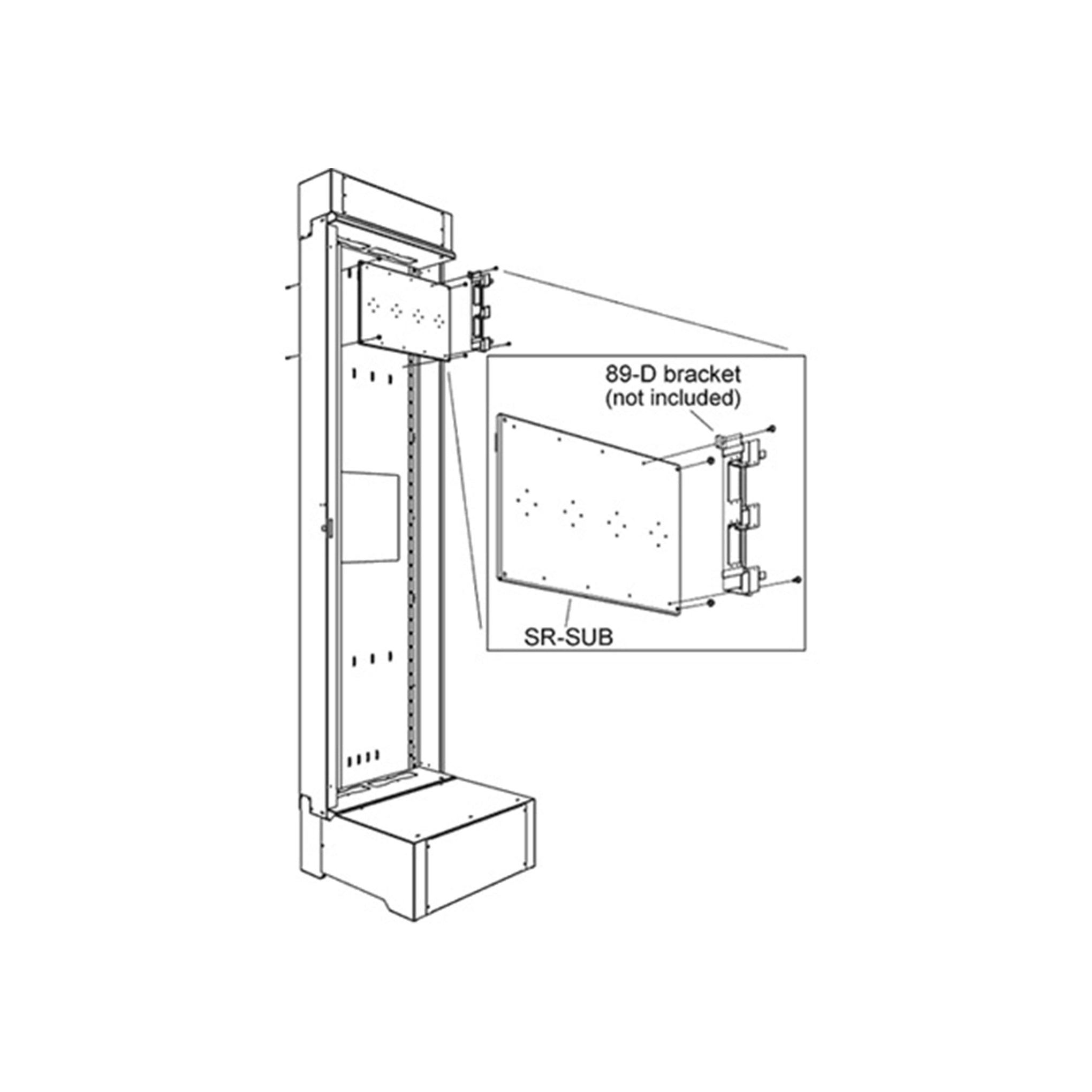 SR-SUB - Middle Atlantic - Subplate Mounting Kit for SR Series